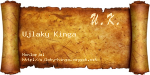 Ujlaky Kinga névjegykártya